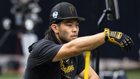 Where'll the right-handed pop originate? Maybe Joe? taken in North Port, Fla. (Pirates)